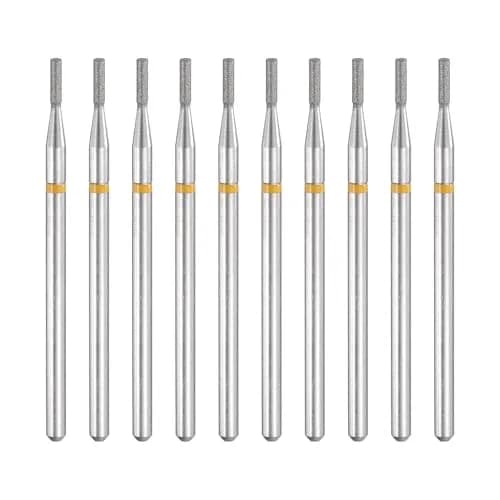 HARFINGTON Diamond Grinding Bit 1.35mm Cylinder Head 2.35mm Shank 5mm Length (10pcs, 325-400 Grits) | For Ceramic, Glass, Stone, Metal & Nails thumbnail 1