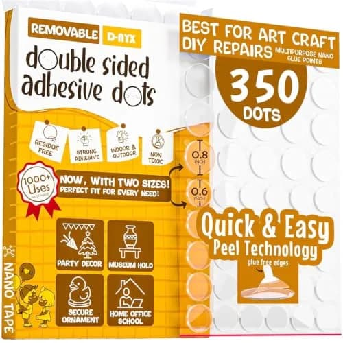 D-NYX Double Sided Tape Adhesive Dots 280-700 Pack | Reusable Clear Sticky Tack for Walls & Crafts thumbnail 8