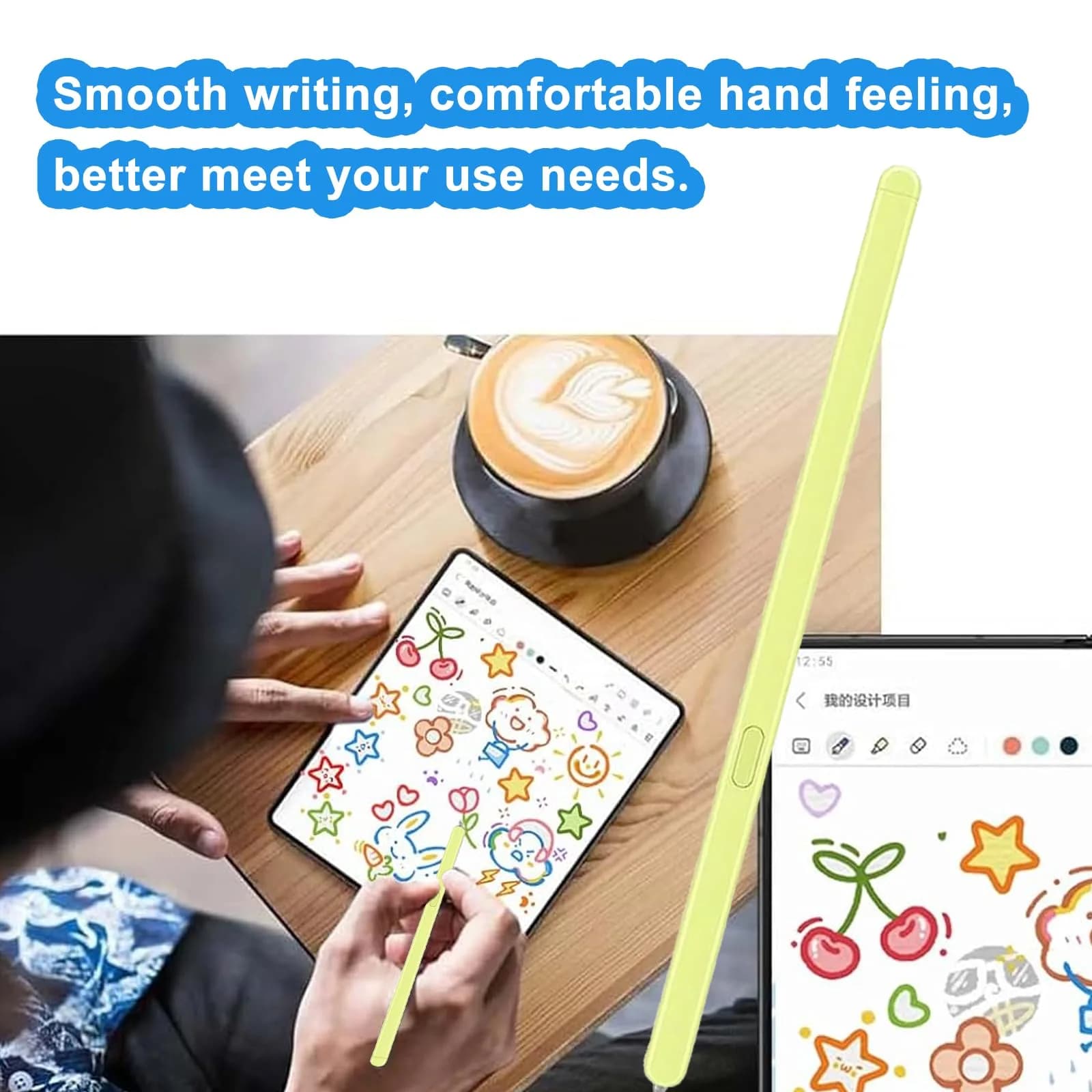 Anglepingping Green S Pen Fold Edition Stylus for Samsung Galaxy Z Fold 6 | 4096 Pressure Levels - view 5