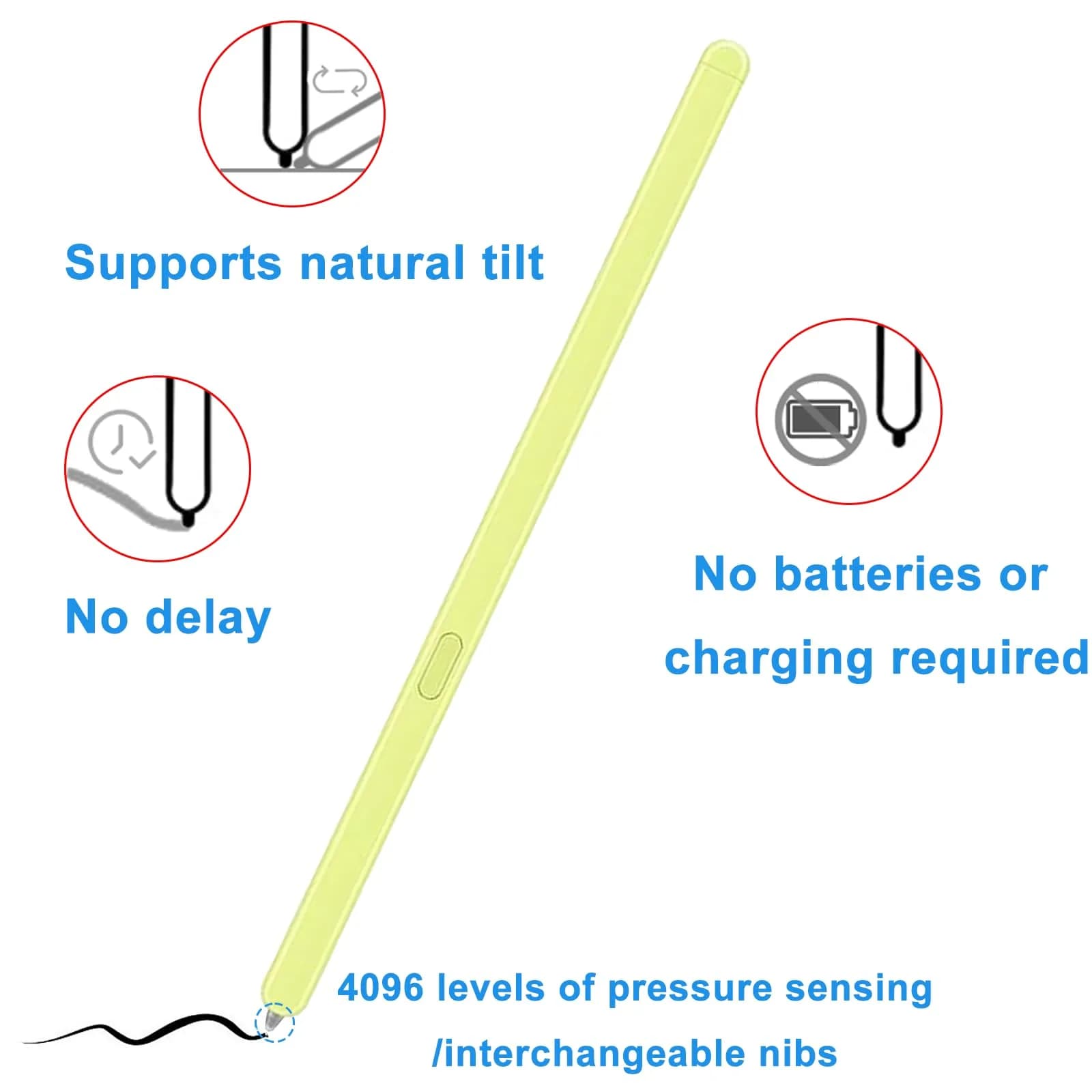 Anglepingping Green S Pen Fold Edition Stylus for Samsung Galaxy Z Fold 6 | 4096 Pressure Levels - view 2