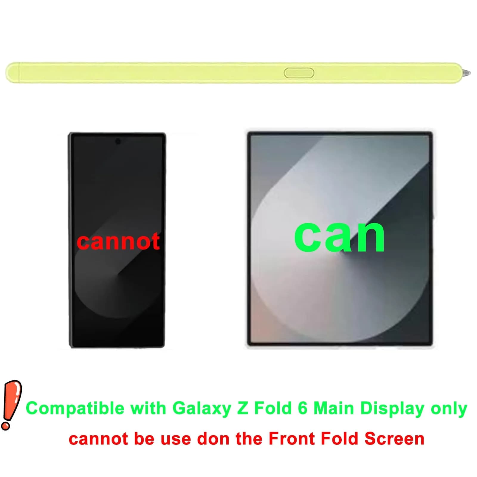 Anglepingping Green S Pen Fold Edition Stylus for Samsung Galaxy Z Fold 6 | 4096 Pressure Levels - view 4