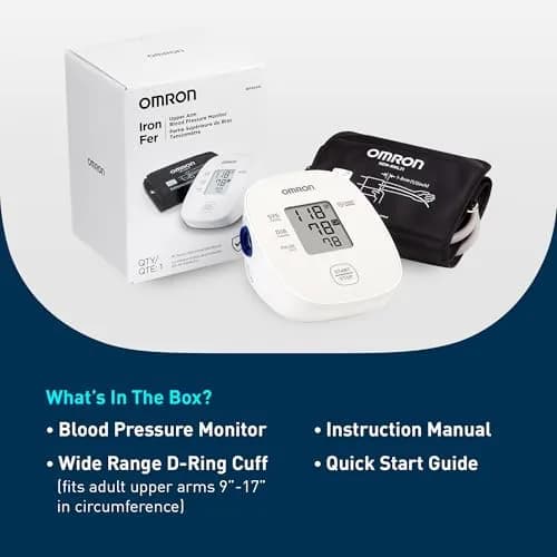 OMRON Iron Upper Arm Blood Pressure Monitor & Cuff | Advanced Accuracy Technology thumbnail 5