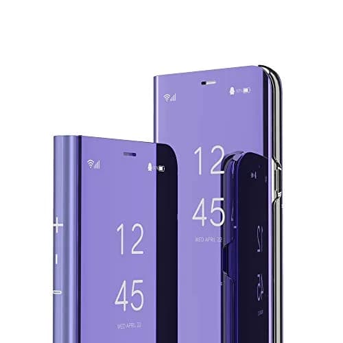 COTDINFOR Samsung Galaxy S25 Flip Case with Mirror & Kickstand | Clear View Luxury Leather thumbnail 1