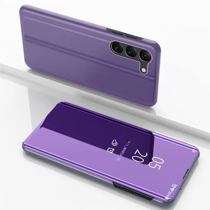 COTDINFOR Samsung Galaxy S25 Flip Case with Mirror & Kickstand | Clear View Luxury Leather thumbnail 3