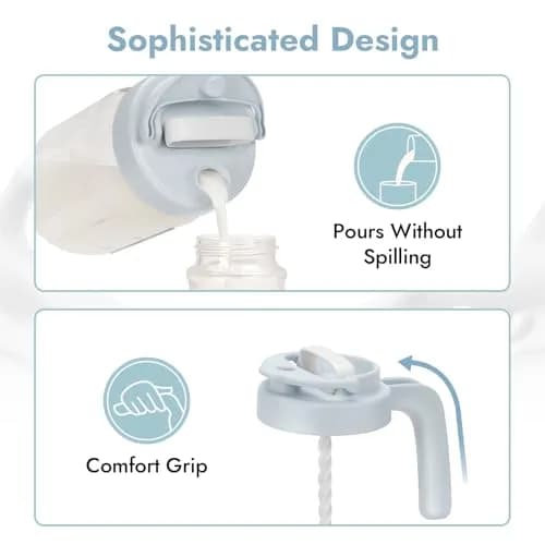 Papablic 32oz Formula Mixing Pitcher Lid with Handle & Spout | BPA-Free, Leakproof, Dishwasher Safe thumbnail 5