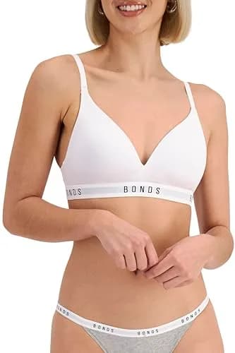 Bonds Women’s Wireless T-Shirt Bra – Contour Cups, Soft Cotton-Modal, Everyday Comfort White thumbnail 1