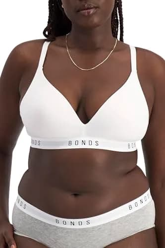 Bonds Women’s Wireless T-Shirt Bra – Contour Cups, Soft Cotton-Modal, Everyday Comfort White thumbnail 5