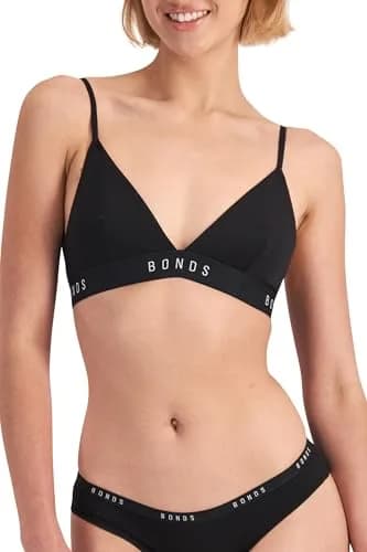 Bonds Women’s Wireless Bralette – Soft Cotton-Modal, Stretchy & Adjustable, Comfortable Everyday Fit Black thumbnail 1