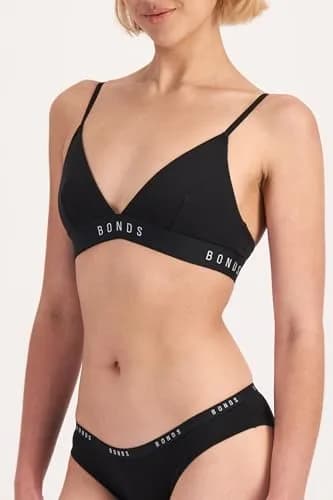 Bonds Women’s Wireless Bralette – Soft Cotton-Modal, Stretchy & Adjustable, Comfortable Everyday Fit Black thumbnail 3