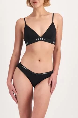 Bonds Women’s Wireless Bralette – Soft Cotton-Modal, Stretchy & Adjustable, Comfortable Everyday Fit Black thumbnail 4