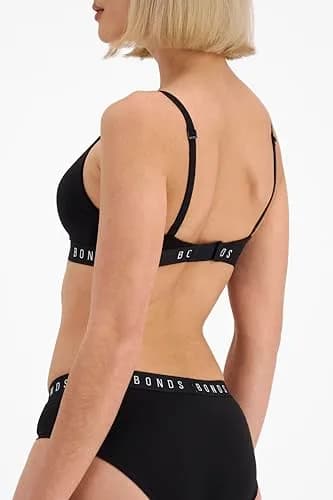 Bonds Women’s Wireless T-Shirt Bra – Contour Cups, Soft Cotton-Modal, Everyday Comfort Black | Support & Comfort thumbnail 2