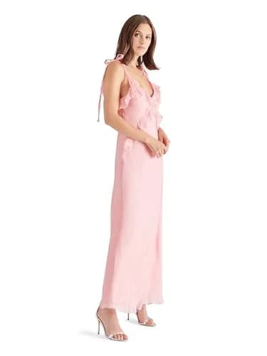Steve Madden Adalina Dress, Pink Quartz, M | Gossamer V-Neck Maxi Dress for Women thumbnail 2