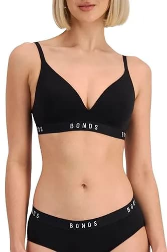 Bonds Wireless T-Shirt Bra – Contour Cups, Soft Cotton-Modal, Everyday Comfort Black | Support & Comfort thumbnail 1