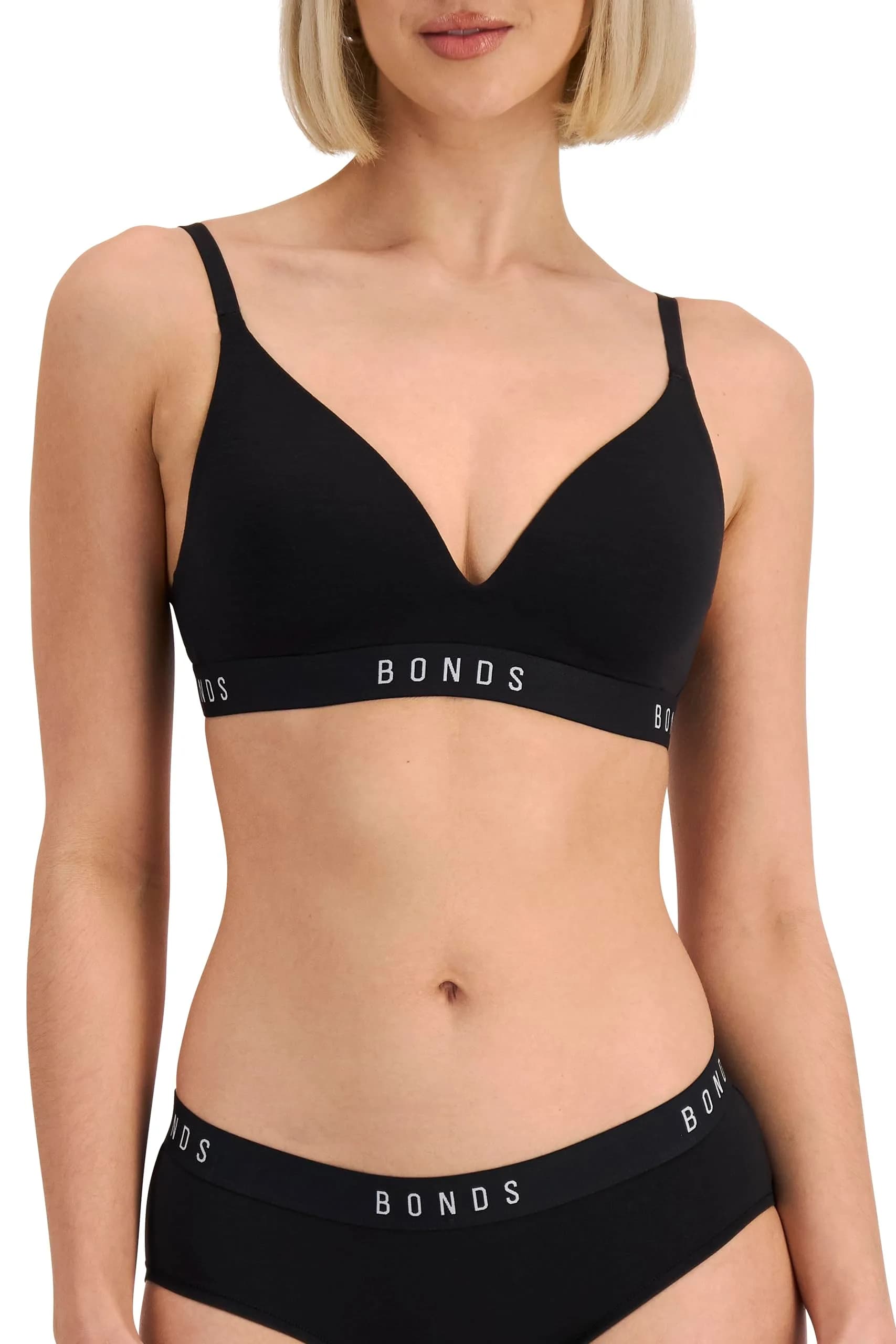 Bonds Wireless T-Shirt Bra – Contour Cups, Soft Cotton-Modal, Everyday Comfort Black | Support & Comfort