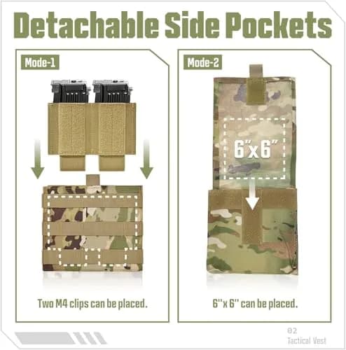 GFIRE Tactical Vest Ultra Nir Camo | Lightweight 3D Breathable Vest for Training thumbnail 5