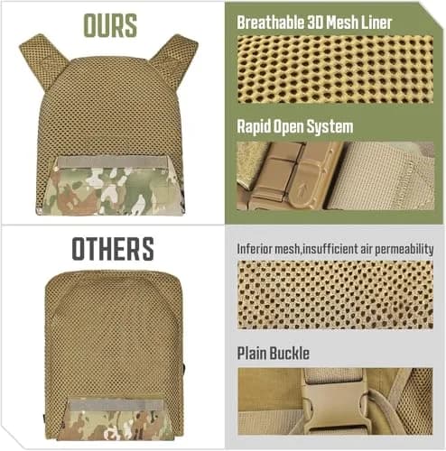 GFIRE Tactical Vest Ultra Nir Camo | Lightweight 3D Breathable Vest for Training thumbnail 6