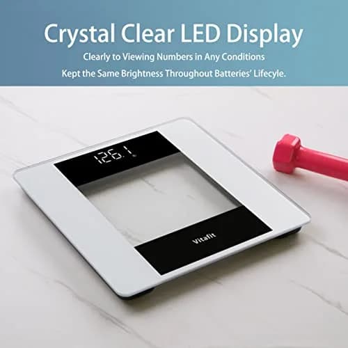 Vitafit Digital Body Weight Scale 180kg (400lb) | High Accuracy with White LED & Step-On thumbnail 4