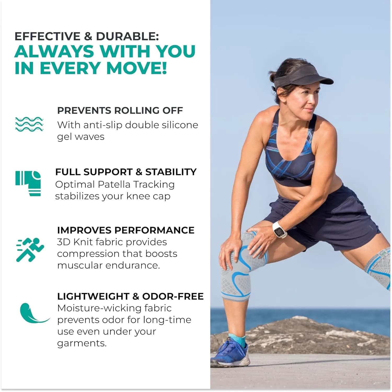 Modvel Compression Knee Brace 2-Pack XXX-Large (698.5 g / 1.54 lb) | FDA Approved Orthopedic Brace for Arthritis & Injury Support - view 3