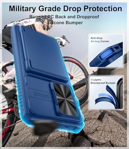 BXYJY Samsung Galaxy S25 Ultra Wallet Case with Card Holder & Camera Cover | Military Drop Protection thumbnail 5