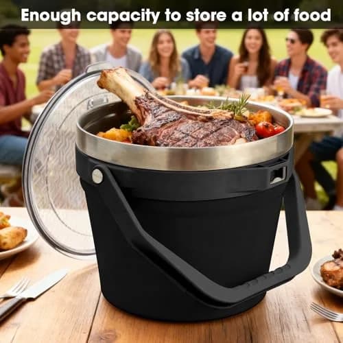 COKTIK 7L Insulated Ice Bucket with Lid | Double Wall Vacuum Stainless Steel Keeps Drinks Cold 24H thumbnail 5