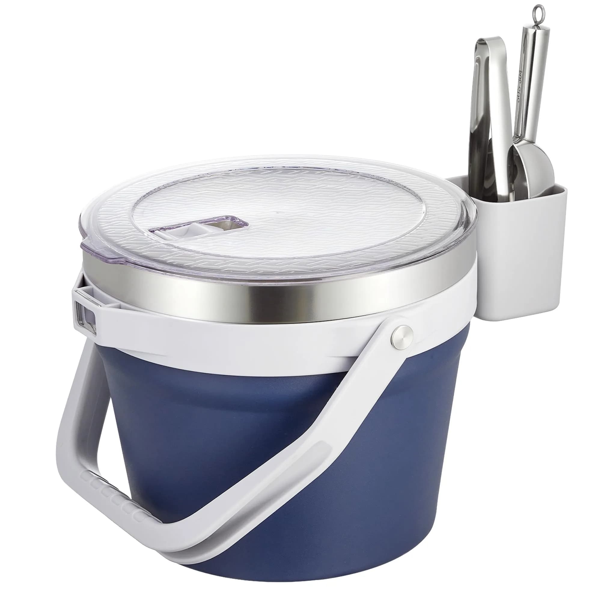 COKTIK 7L Vacuum Insulated Ice Bucket with Lid and Scoop & Tongs | Large Capacity Stainless Steel Beverage Bucket for Parties