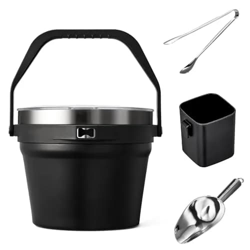 COKTIK 7L Vacuum Insulated Ice Bucket with Lid & Tongs | Large Capacity Stainless Steel Beverage Bucket for Parties thumbnail 6