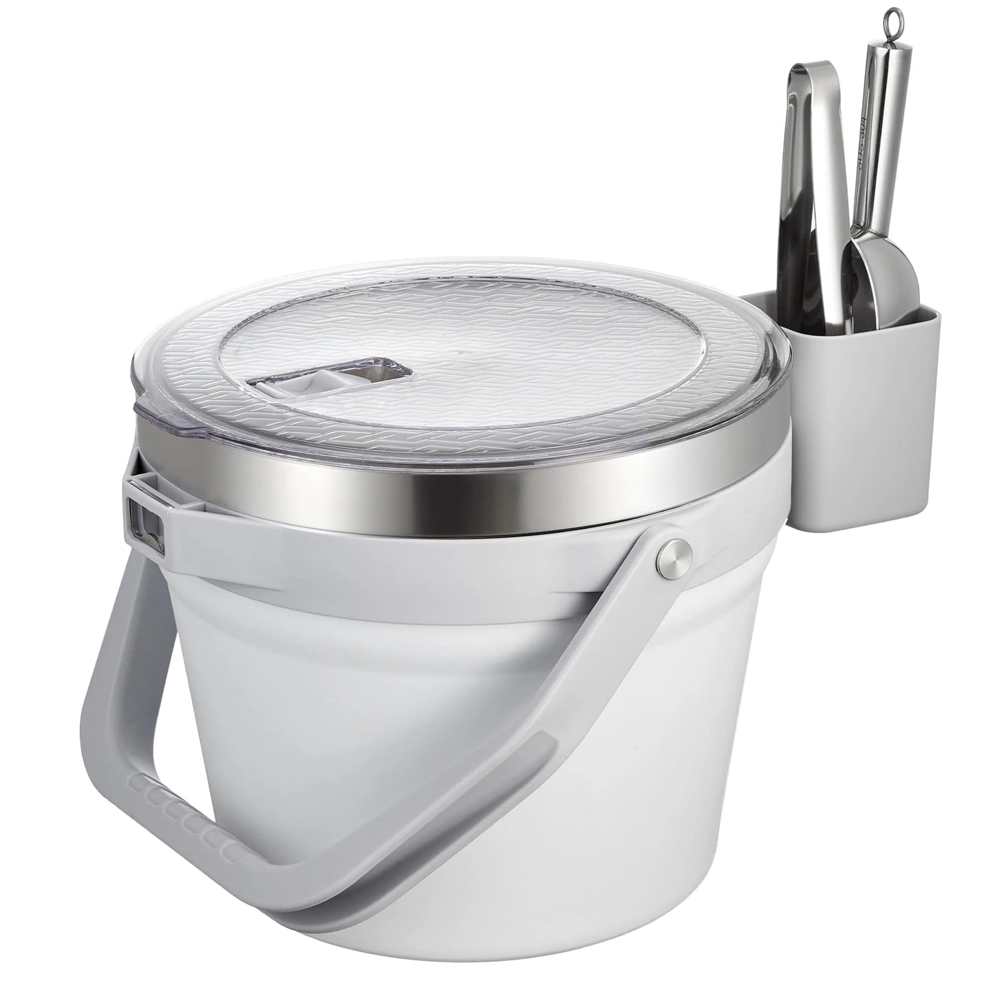 COKTIK 7L Vacuum Insulated Ice Bucket with Lid & Tongs | Large Capacity Stainless Steel Beverage Bucket for Parties