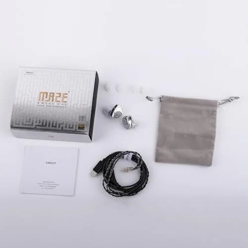 Linsoul SIMGOT EW200 In-Ear Earphones with 10mm SCP Diaphragm Dynamic Driver, 16Ω Impedance, 126dB Sensitivity | Silver Metal Body, Detachable 0.78mm 2-pin Silver-Plated OFC Cable thumbnail 6