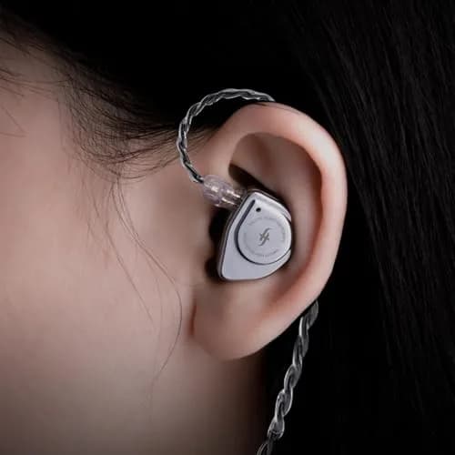 Linsoul SIMGOT EW200 In-Ear Earphones with 10mm SCP Diaphragm Dynamic Driver, 16Ω Impedance, 126dB Sensitivity | Silver Metal Body, Detachable 0.78mm 2-pin Silver-Plated OFC Cable thumbnail 3