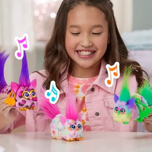 Furby DJ Furblets Berry-Cup-Cake Mini Electronic Plush Toy | ASTM-Tested Toy Figure thumbnail 4
