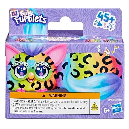 Furby DJ Furblets Rain-Bow-Kat Mini Electronic Plush Toy 11.4 cm (4.49 inches) | Interactive Music & Furbish Speaker thumbnail 2