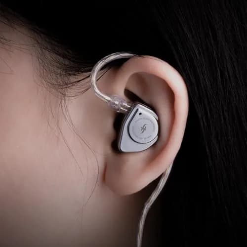 Linsoul SIMGOT EW200 In-Ear Earphones with 10mm SCP Diaphragm Dynamic Driver, Silver | 10mm Dynamic Driver, 16Ω Impedance, 126dB Sensitivity thumbnail 3