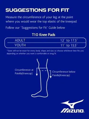 Mizuno Adult T10 Plus Kneepad | Volleyball Protective Gear thumbnail 2