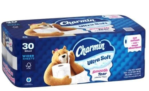 Charmin Ultra Soft Toilet Paper, 2-Ply, 30 Rolls | Soft & Strong for Indian Homes - main product image