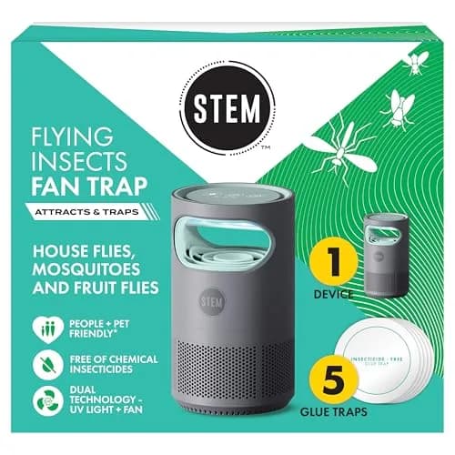 STEM Flying Insect Indoor Fan Trap, UV Light, 1 Device + 5 Glue Traps | Quiet, Portable Pest Control thumbnail 1