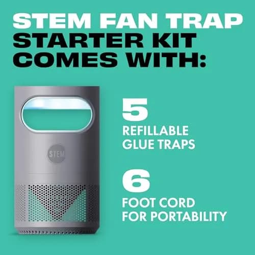 STEM Flying Insect Indoor Fan Trap, UV Light, 1 Device + 5 Glue Traps | Quiet, Portable Pest Control thumbnail 7