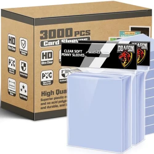 Kitoyz 3000 Count Card Sleeves & Top Loaders | Bulk Value for Large Collections thumbnail 1