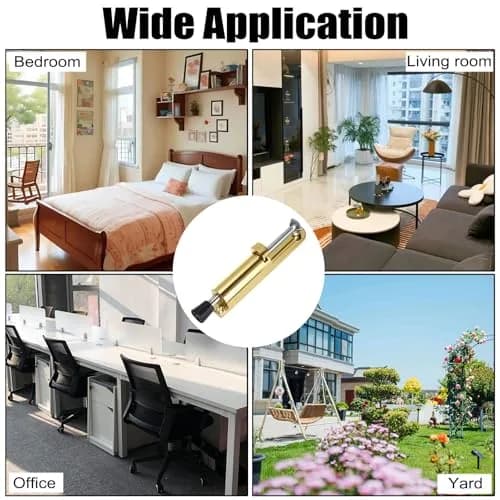 Sumnacon Kickdown Door Stop - Stainless Steel Heavy Duty Rubber Floor Stopper, Gold | Easy Step On/Off, Adjustable, Spring Loaded, Durable thumbnail 7