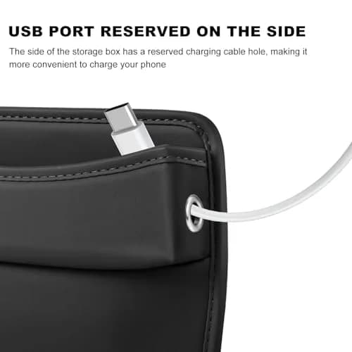 DXNQ Leather Car Seat Gap Filler Organizer 11.42×7.87 inches | Keeps Car Tidy & Stylish thumbnail 5