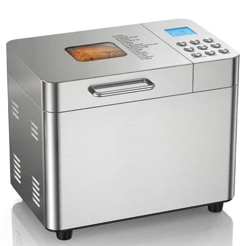 OSIPOTO 2LB Bread Maker 17 in 1 Stainless Steel | Automatic, Non-stick, 15 Hour Timer thumbnail 1