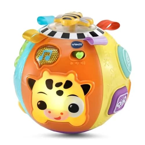 VTech Baby On-the-Moove Activity Ball with Textures, Orange 12.7cm (5") | Motion-Activated Crawl Encouragement thumbnail 2