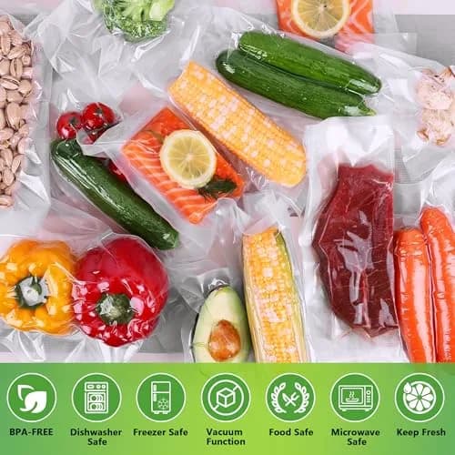 ReLuien Vacuum Sealer Bags 8x12 Inch | Heavy Duty, BPA-Free, Reusable Food Storage Bags thumbnail 5
