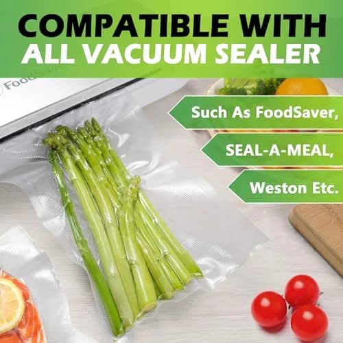 ReLuien Vacuum Sealer Bags 8x12 Inch | Heavy Duty, BPA-Free, Reusable Food Storage Bags thumbnail 2