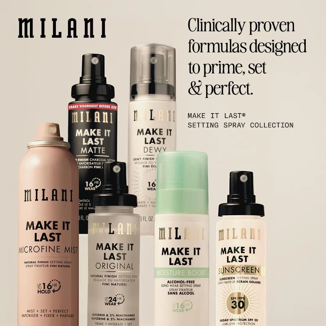 Milani Make It Last Original Natural & Matte Finish Setting Spray 2-Pack | 121.2ml (4.06 Fl Oz) Duo thumbnail 9
