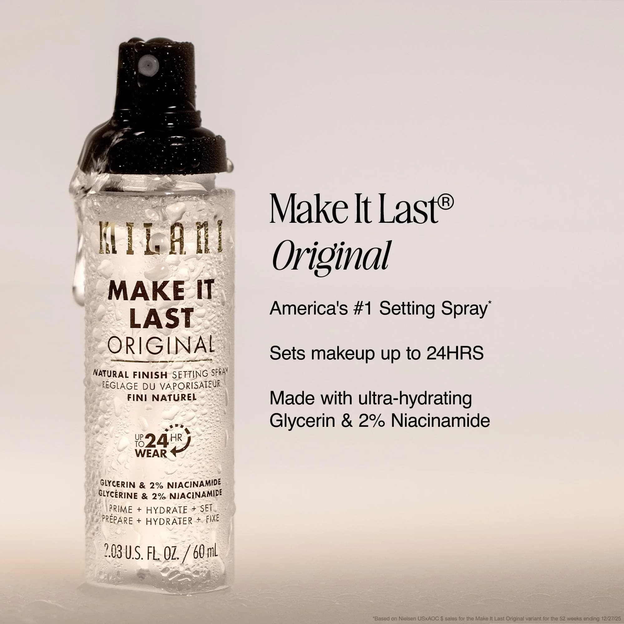 Milani Make It Last Original Natural & Matte Finish Setting Spray 2-Pack | 121.2ml (4.06 Fl Oz) Duo thumbnail 3