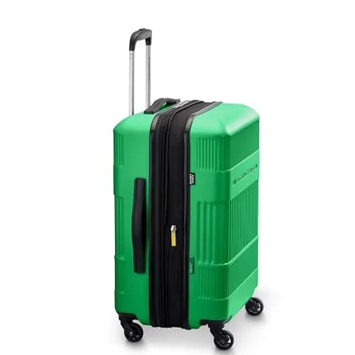 United Colors of Benetton Ribbed Hardside Expandable Luggage with Spinner Wheels, Green, Carry-On 20 Inch thumbnail 5