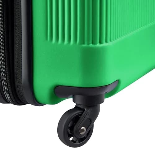 United Colors of Benetton Ribbed Hardside Expandable Luggage with Spinner Wheels, Green, Carry-On 20 Inch thumbnail 6