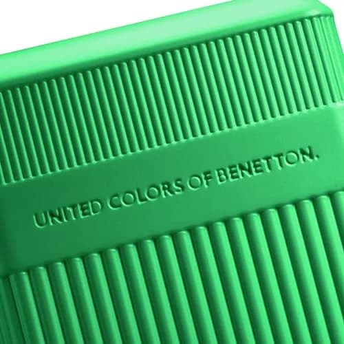 United Colors of Benetton Ribbed Hardside Expandable Luggage with Spinner Wheels, Green, Carry-On 20 Inch thumbnail 2