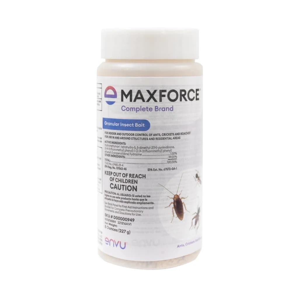 Envu Maxforce Complete Granular Insect Bait 8 oz | Colony Control for Indoor & Outdoor Use