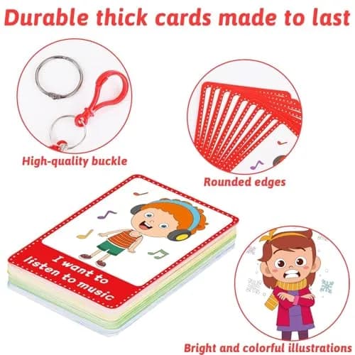 ZOIIWA Autism My Behaviour Communication Cards 90PCS | Visual Aid Language Learning Cue Cards for Speech Delay, Special Needs thumbnail 4